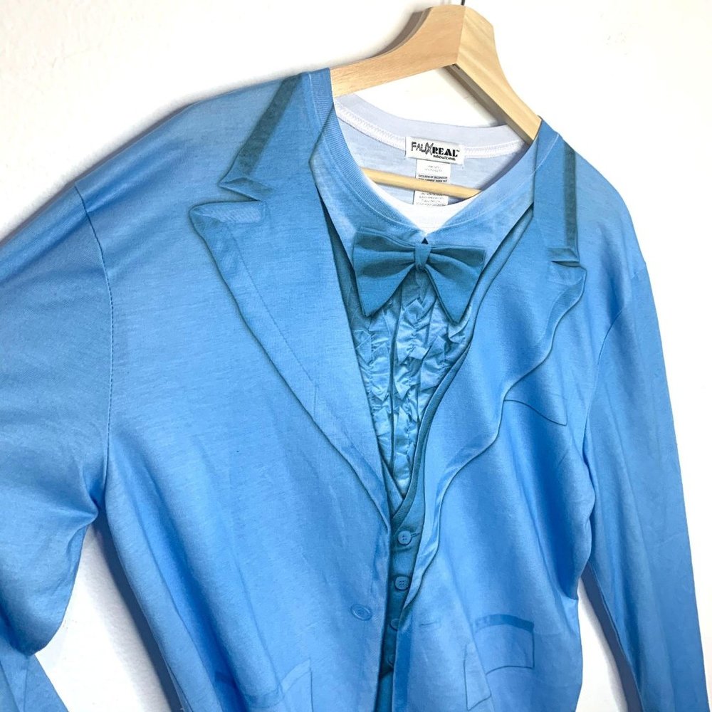 Faux Tuxedo T-Shirt Realistic Novelty Size Large - Picture 2 of 6